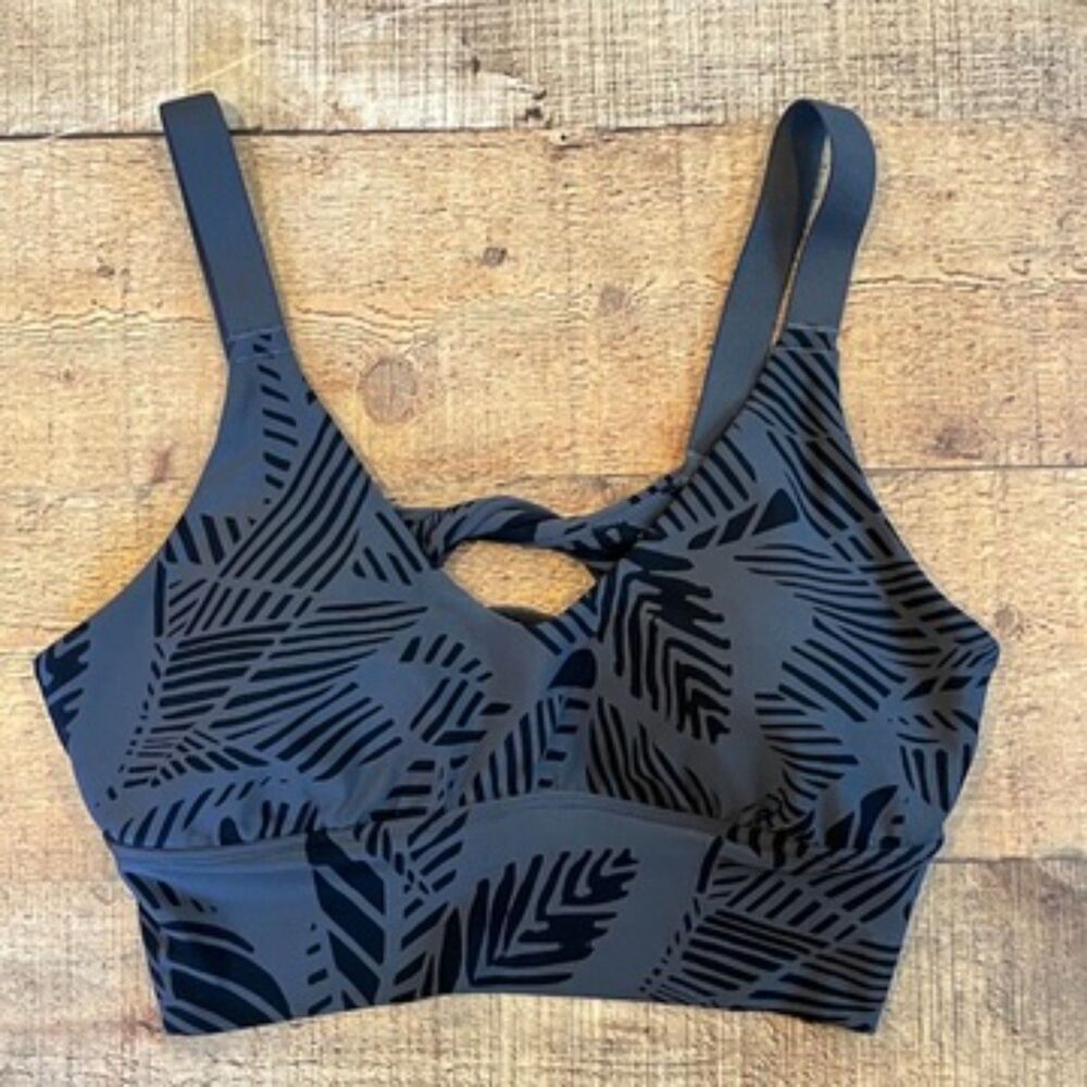 Aerie Grey Sports Bra Small Twist Back Active Athleisure Athletic Yoga Active - Picture 7 of 7